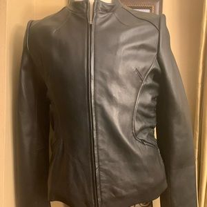 Tahari lambskin leather jacket
